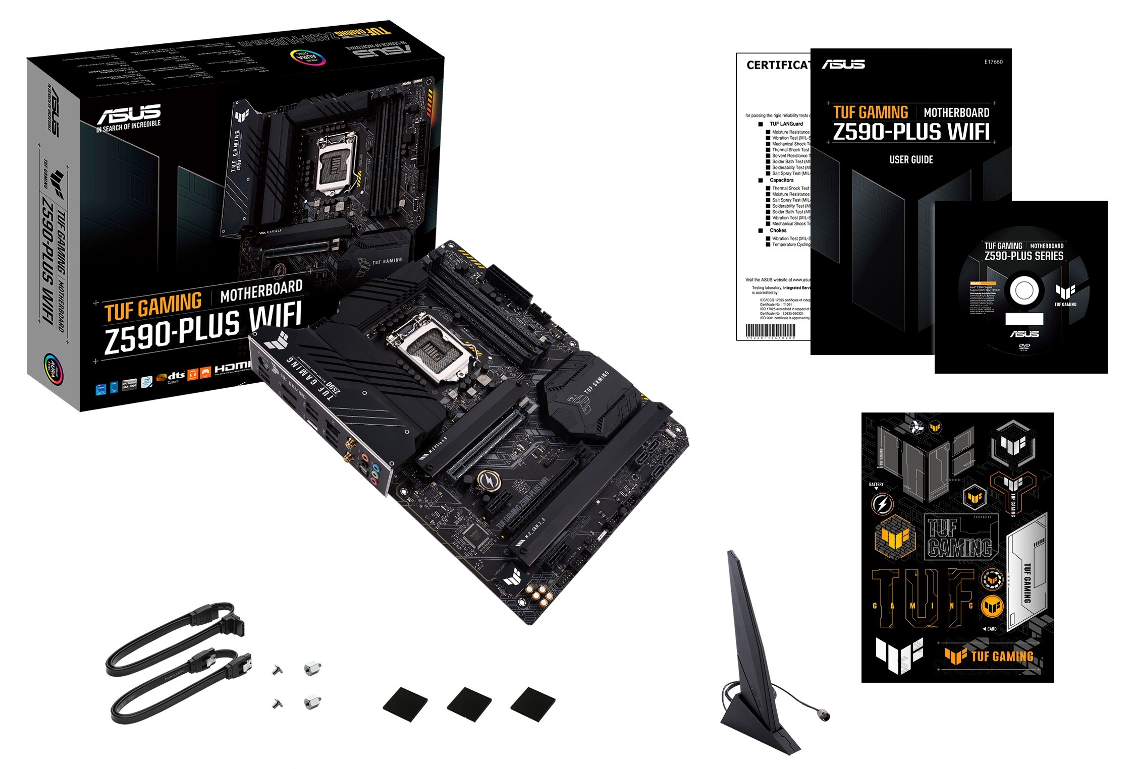 Visual Inspection - ASUS TUF Gaming Z590-Plus WIFI Motherboard